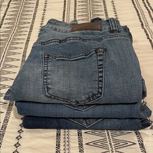 THREE Pair of Maurices Blue Womens Jeans Bundle, Free Gift w/purchase.